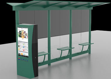 Selbst-digitale Beschilderung LCD im Freien, Digital-Bushaltestelle-Schutz-Werbungs-System