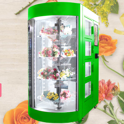 Volle automatische Glasschlacken-Blume, die Schließfach-Maschinen-transparenten Tür-Kühlschrank verkauft