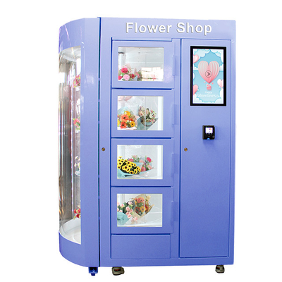 360 Rotations-Blumen-Automat mit transparentes Regal gekühltem Befeuchtungs-System