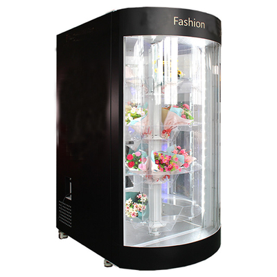 360 Rotations-Blumen-Automat mit transparentes Regal gekühltem Befeuchtungs-System