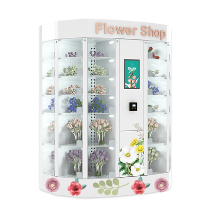 Blumenstrauß-frische Blumen-Automat mit wechselwirkendem 22Inch Touch Screen gekühltem Schließfach