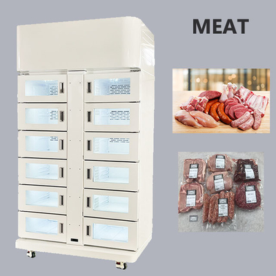 24-Stunden-Kühlmittel-Schließfach-Verkaufsautomat für Fleisch mit QR-Code-Scanner