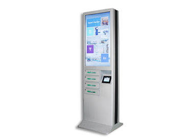 Moderner Handy-Ladestationen, Telefon-Aufladungsschließfach mit 43 Zoll-Werbungs-LCD-Bildschirm