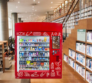 24 Stunden Münzenmilch-Soda-Automaten-für Imbiss-Getränk mit Werbungs-Anzeige