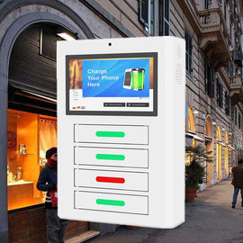 Werbungs-LCD-Bildschirm-Handy-Ladestationen, weißer Handy-Aufladungskiosk