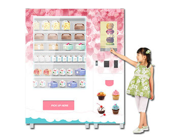 Brot-Imbiss-Automat des QR Code-Zahlungs-Werbungs-kleinen Kuchens mit Aufzugs-System