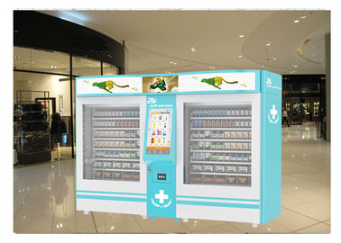 Innenaufzugs-Aufzug-Drogen-Medizin-Automat im Freien mit der Werbung des Schirmes