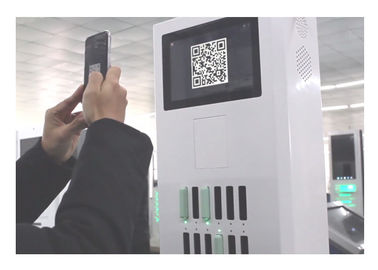 12 Schlitze, welche die LCD-Bildschirm geteilte Energie-Bank-Station teilt Energie-Bank-Mietsystem mit APP oder Kartenleser annoncieren