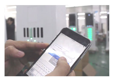 12 Schlitze, welche die LCD-Bildschirm geteilte Energie-Bank-Station teilt Energie-Bank-Mietsystem mit APP oder Kartenleser annoncieren