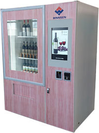 Touch Screen Rotwein-Förderer mit Aufzugs-Automaten-Kiosk mit multi Stahlkörper Special Deisgn der Sprachenui