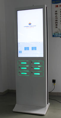 Einkaufszentren Veranstaltung Digitale verschließbare Handy-Ladestation Kiosk Turm gesicherte Schließfächer Anzeigen Bildschirm UV-Licht
