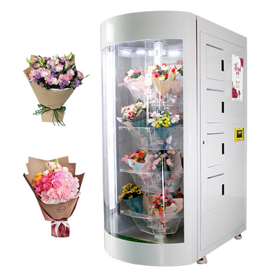 360 Rotations-Abtrennungs-Blumen-Blumenstrauß-Automat mit transparentem Regal