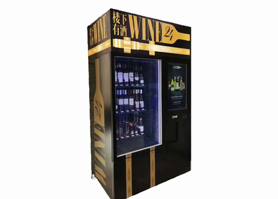Lcd 24 Stunden Wein-Automat mit der Werbung des Schirmes
