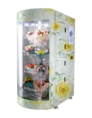Frischer Blumenstrauß, der Blumen-Maschinen-Touch Screen abkühlendes Schließfach verkauft