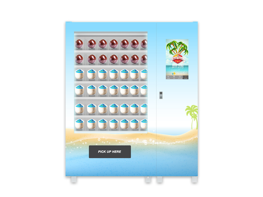 Touch Screen Wasser-Münzen-frischer Kokosnuss-Automat