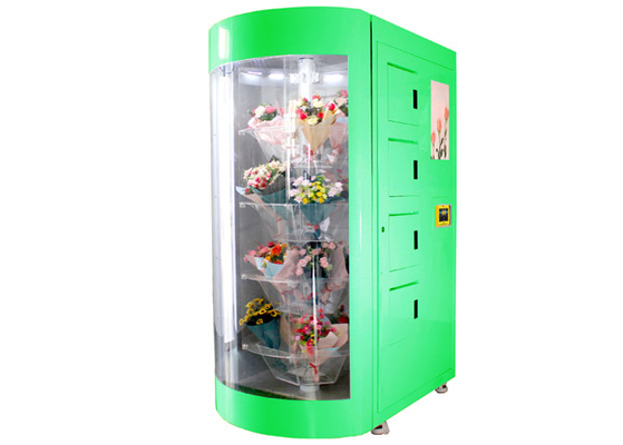 Spanische Sprachblumengeschäfts-Blumenstrauß-Automat mit Blüten-Haus und Temperaturüberwachung