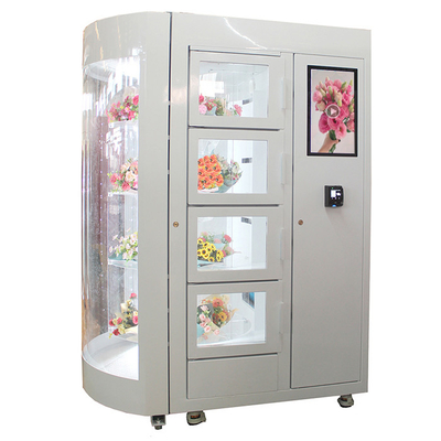 Hospital Maternity Clinics LCD Advertising Touch Screen Flower Vending Machine Selling Fresh Rose Lily Carnation Bulbs