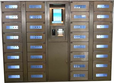 Qualität  Stainless Steel Vending Locker With LED Lights And Transparent Doors Remote Control Function Fabrik