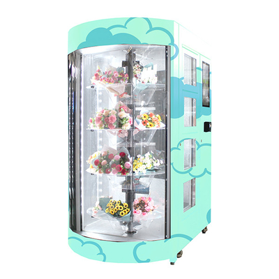 Krankenhaus-Mall-automatischer Blumen-Automat mit transparentes Regal gekühltem Befeuchtungs-System