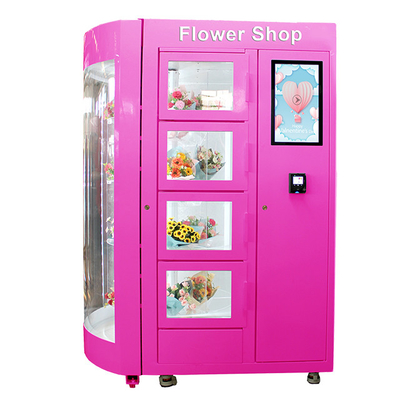 Münzen-Bill Card Operated Flower Vending-Maschine 240V mit 48 Blumensträußen