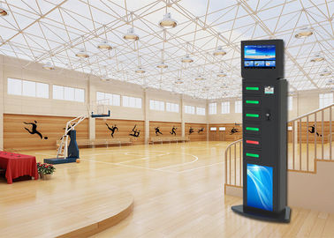 6 Schließfächer, die Handy-Ladestations-Kiosk-Automaten für Flughafen-Bahnhof annoncieren