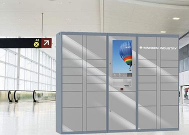 Flughafen automatisierte Gepäckmietlagerschränke Strand der hohen Qualität mit Telefon-entfernt aufladen und Tür offen