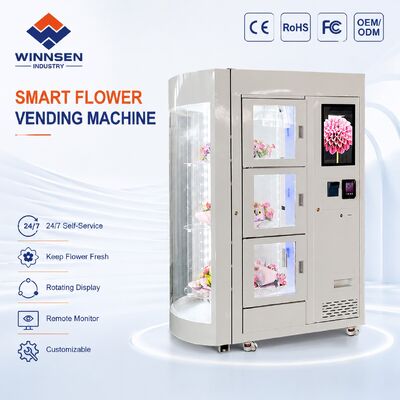 Qualität Winnsen 360-Grad-Drehung Automatische große Blumen-Verkaufsmaschine mit 22-Zoll-Touchscreen und mehreren Zahlungsoptionen Fabrik
