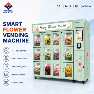Qualität Kühlgerät für frische Blumen mit 15,6 Zoll Touchscreen und Fernbedienung für Supermärkte Fabrik