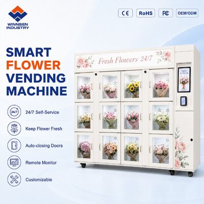 Qualität Smart Flower Vending Machine mit Kühlsystem 15,6 Zoll Touchscreen und mehrere Zahlungsmöglichkeiten Fabrik