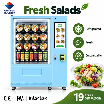 Qualität Winnsen-Kaltsalatverkaufsautomaten Frische gesunde Schalen für Krankenhauscafeteria Einzelhandel Fabrik