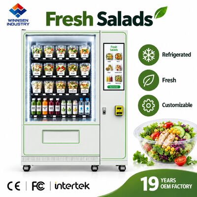 Qualität Winnsen Custom OEM ODM Salad Vending Machine White Black Color Logo Design Options Fabrik