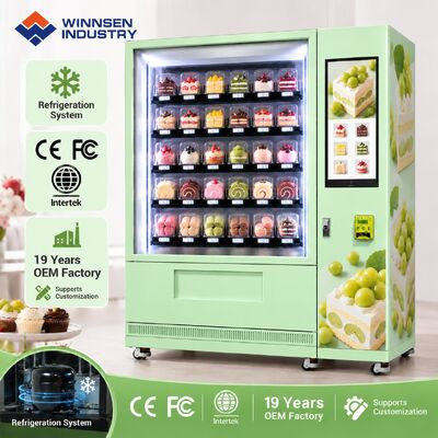 Qualität Winnsen Smart Refrigerated Vending Machine with Elevator for Cake Shop Dessert Display Fabrik