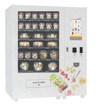 Touch Screen gekühlter Salat-Automat, gesundes Nahrungsmittelverkauf-Schließfach mit Aufzug