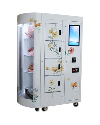 Service-Automat frischer Blume Rose Selbstmit dem transparenten Fernsteuerungsfenster, das Kühlsystem zeigt