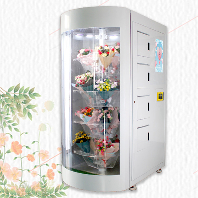 Leistungsfähige frische verkaufende Blumen-Maschine mit transparentem Regal