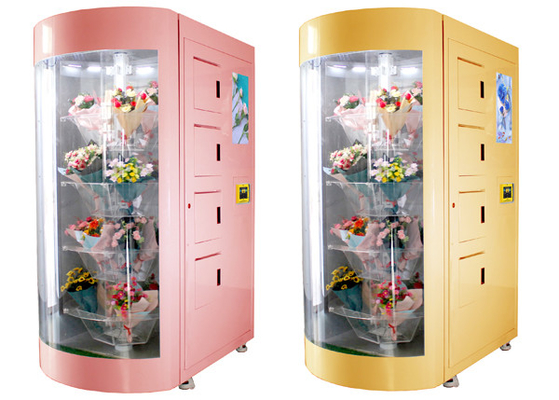 Spitzenblumen-Automat für den Verkauf von Blumensträußen mit transparentem Glasfenster und Kühlsystem-intelligentem Verkauf