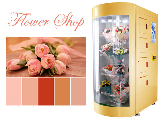 Spitzenblumen-Automat für den Verkauf von Blumensträußen mit transparentem Glasfenster und Kühlsystem-intelligentem Verkauf