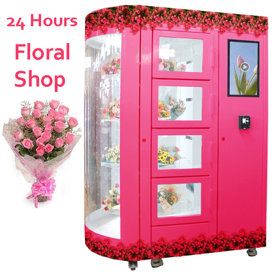 LED, die drehenden Blumenstrauß-Blumen-Automaten 24 Stunden intelligente Schließfach-System beleuchtet
